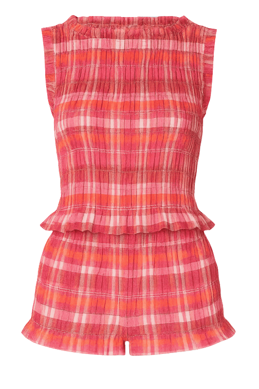 Zamirah | Pleated Ruffle Crop Top Set