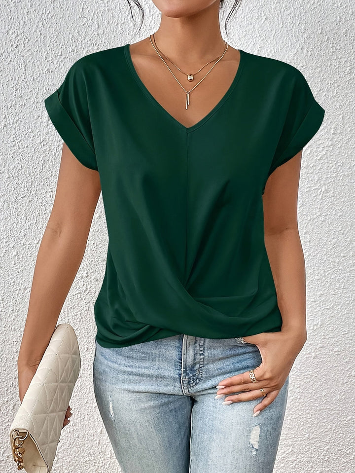 Ines | V-Neck Top with Knot Detail