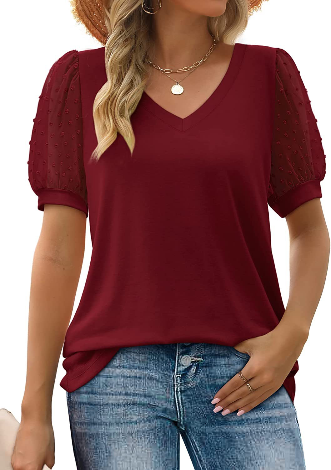Lori | V-Neck Sheer Top