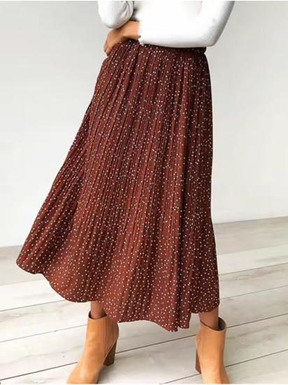 Nara | Polkadot Midi Skirt