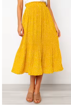 Nara | Polkadot Midi Skirt