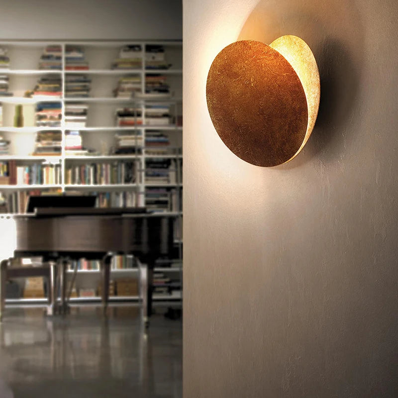 NovaMoon | Eclipse Gold Leaf LED Wall Sconce
