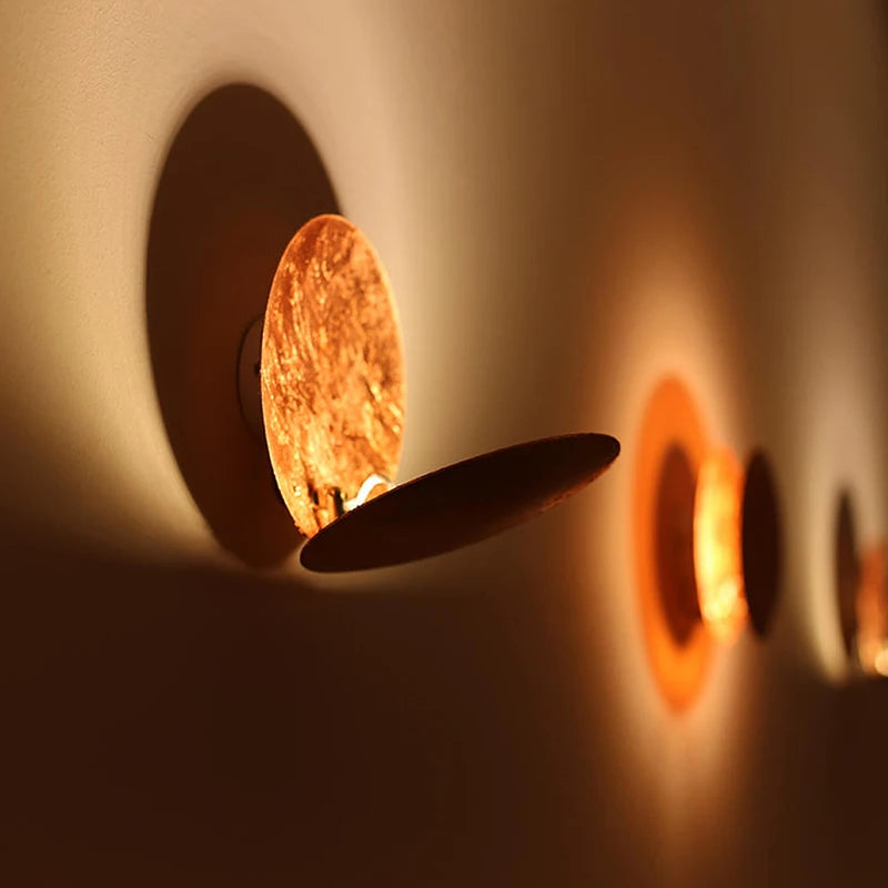 NovaMoon | Eclipse Gold Leaf LED Wall Sconce