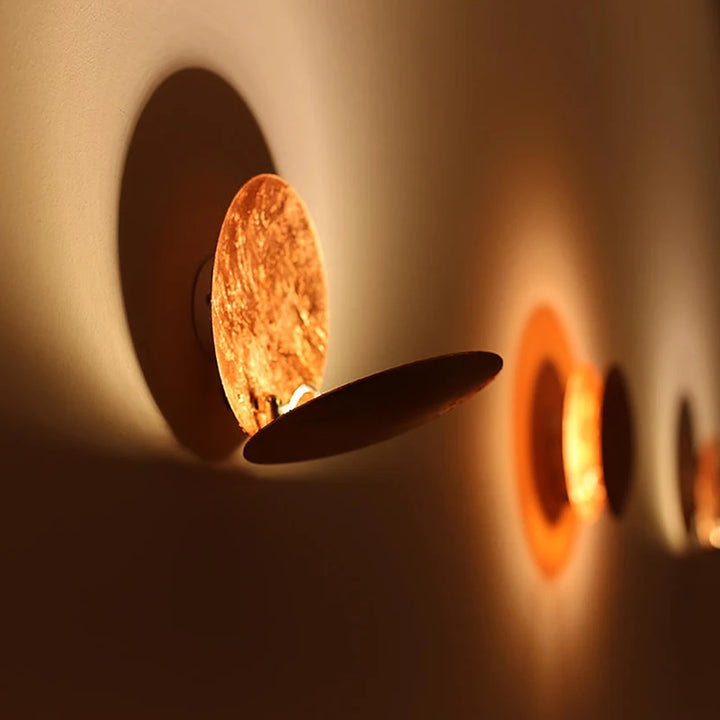NovaMoon | Eclipse Gold Leaf LED Wall Sconce