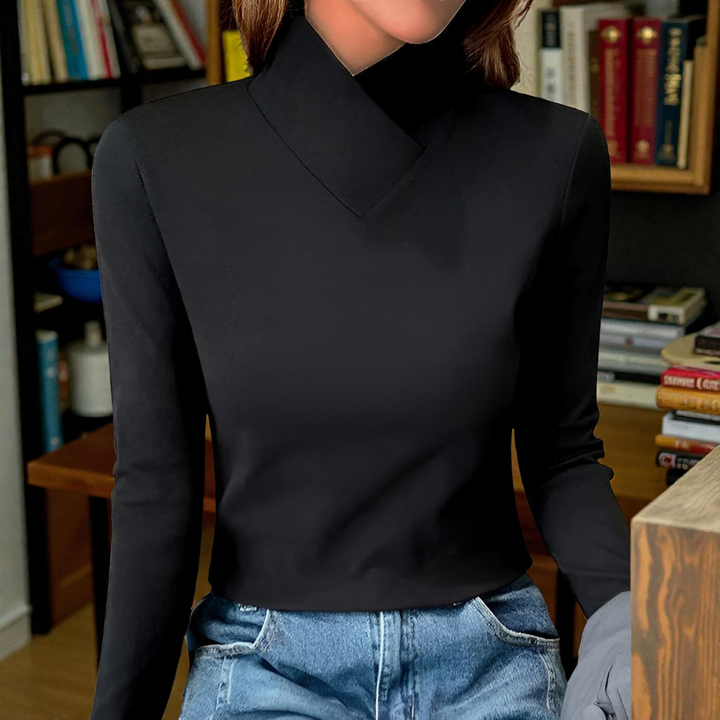 Breana | Elegant Fold-Neck Top