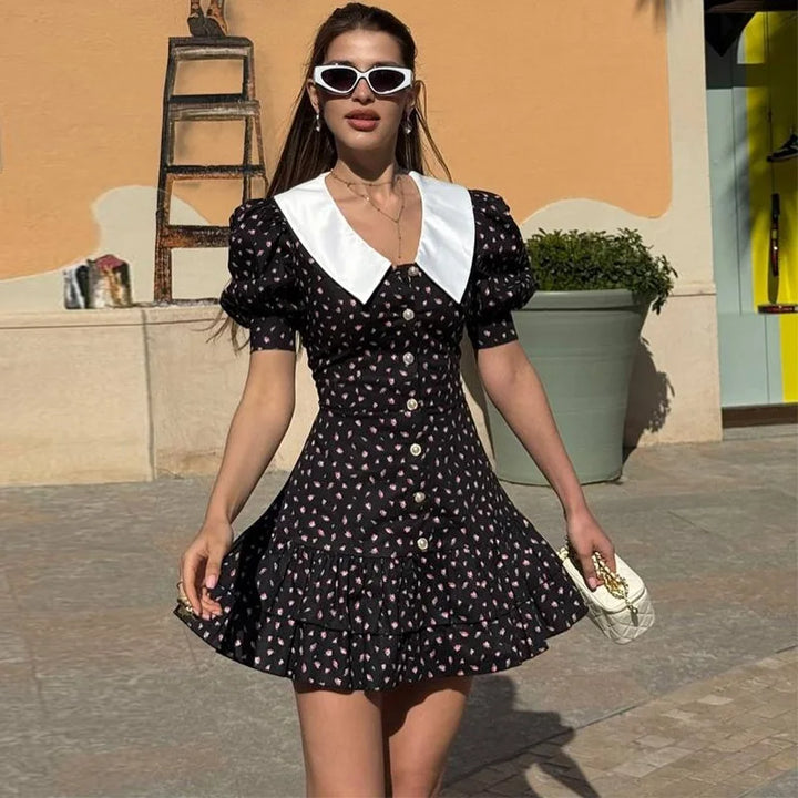 Elodie | Elegant Puff Sleeve Mini Dress