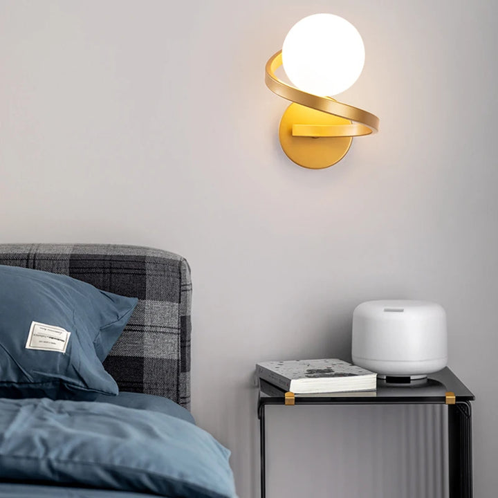 Spiral Globe LED Wall Lamp