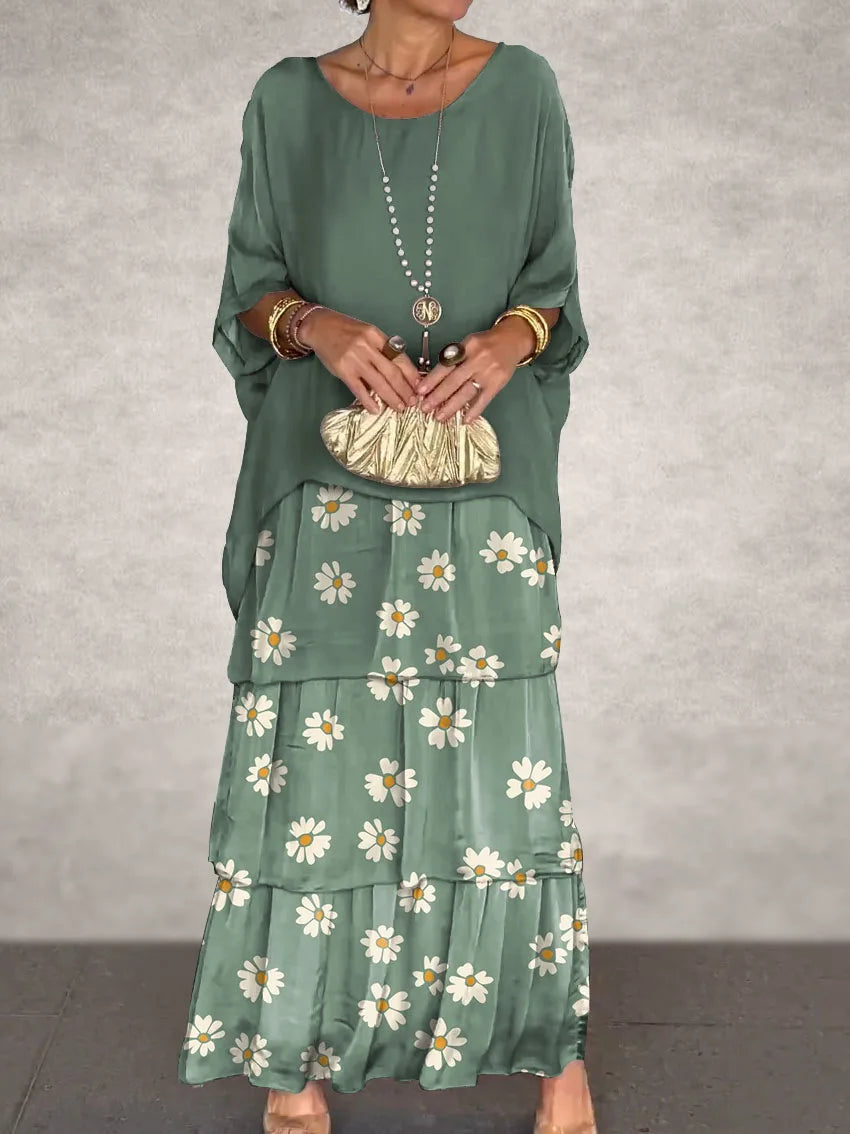 Rosina | Elegant O-Neck Ruffle Dress