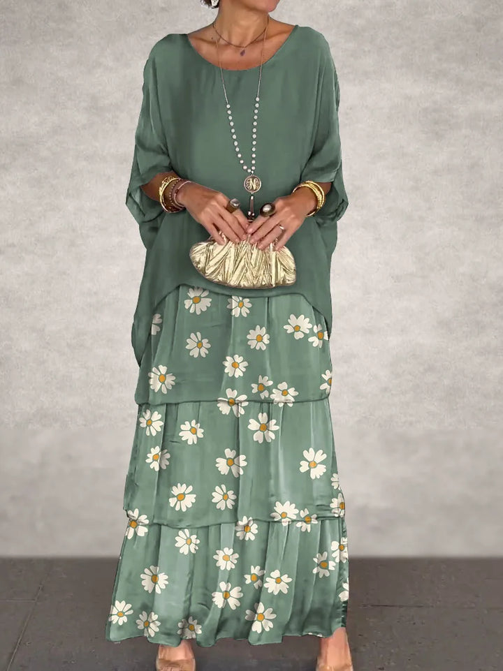 Rosina | Elegant O-Neck Ruffle Dress