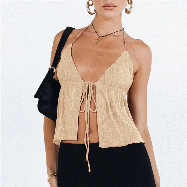 Irish | Open-Front Halter Top