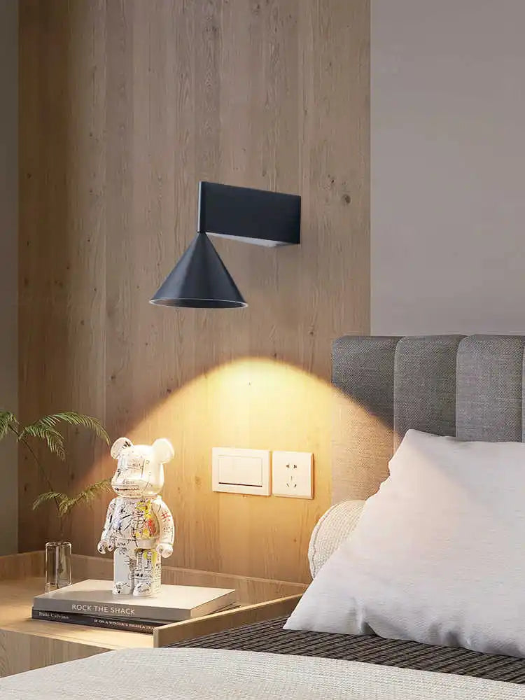 Modern Brushed Aluminum Cone Wall Lamp