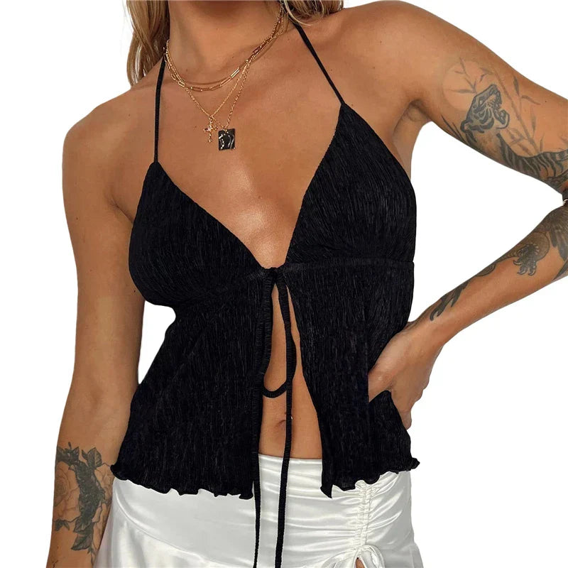 Irish | Open-Front Halter Top