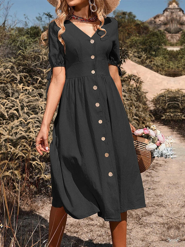 Beth | Midi Dress with Buttons