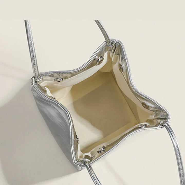 Jackie | Silver Bucket Bag