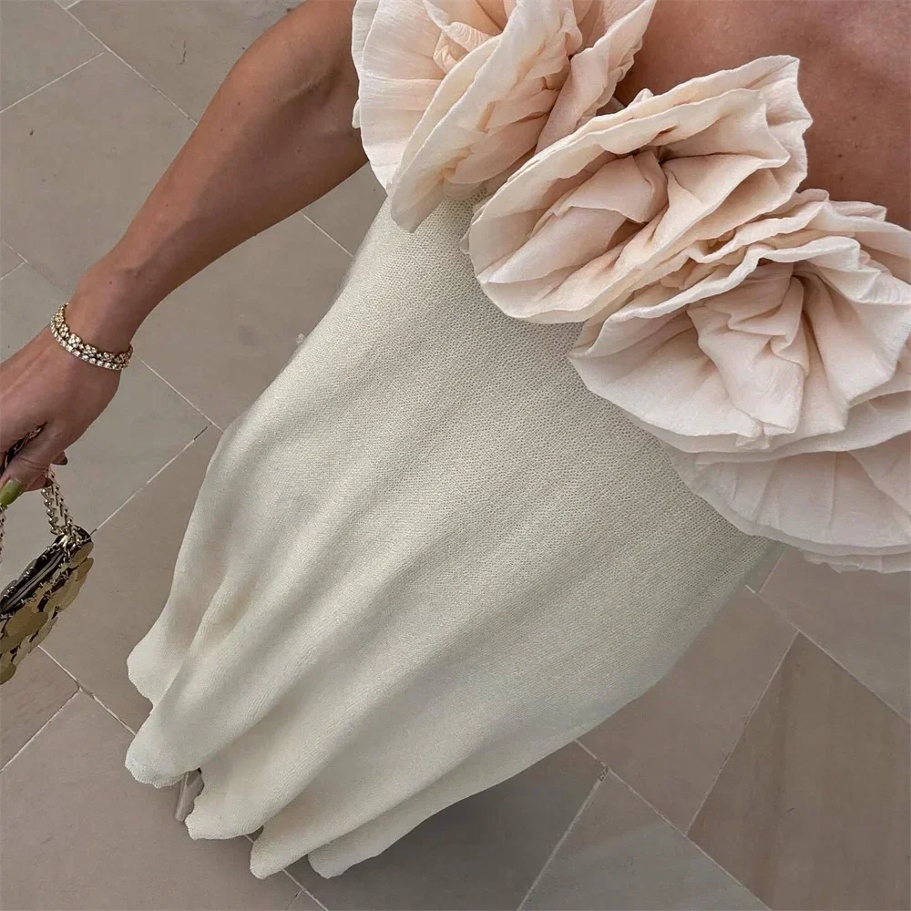 Venice | Elegant Flower Strapless Dress