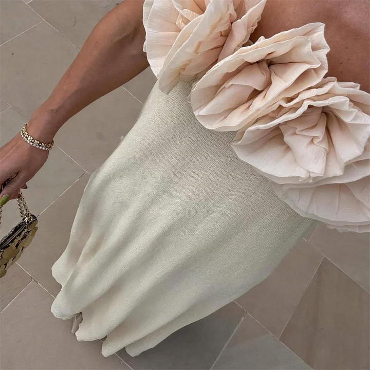 Venice | Elegant Flower Strapless Dress