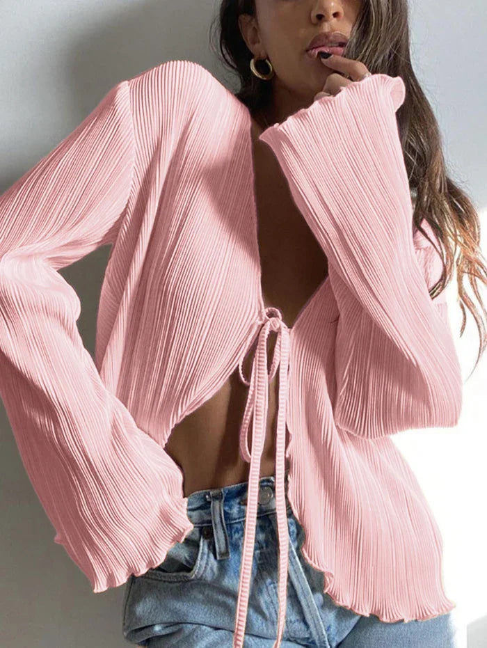 Mikaela | V-Neck Knit Top