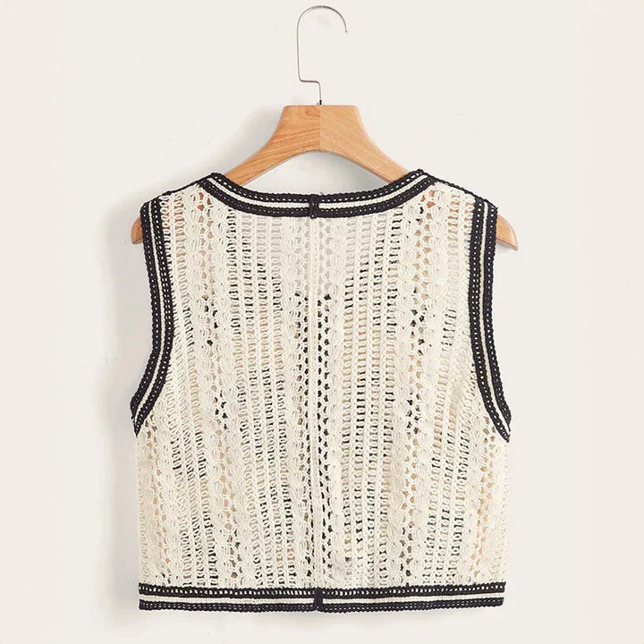 Angeline | Sheer Crochet Vest