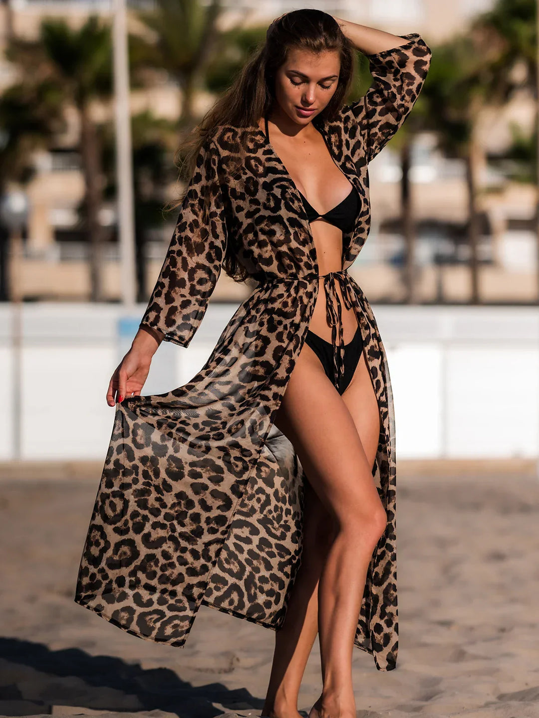 Annie | Leopard Print Beach Dress
