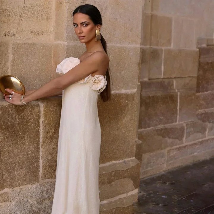 Venice | Elegant Flower Strapless Dress