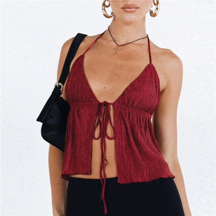 Irish | Open-Front Halter Top