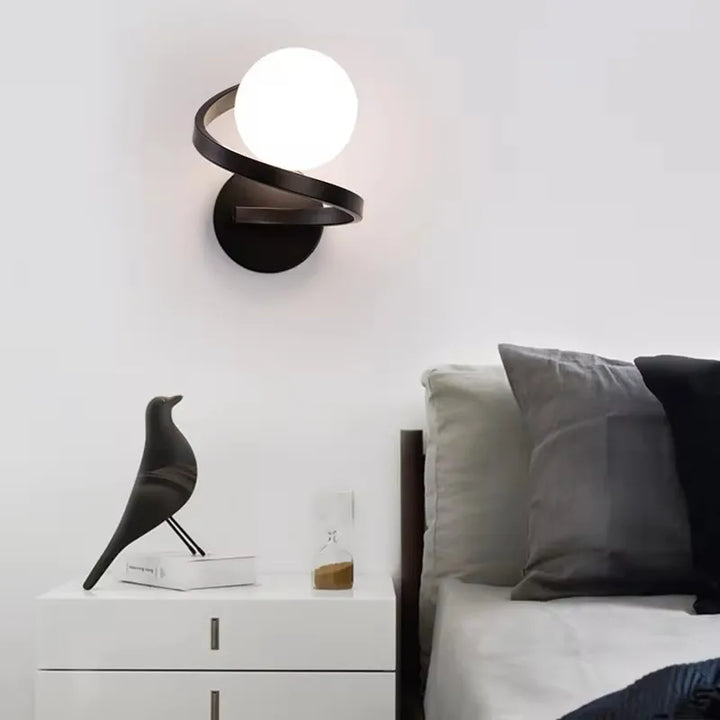 Spiral Globe LED Wall Lamp