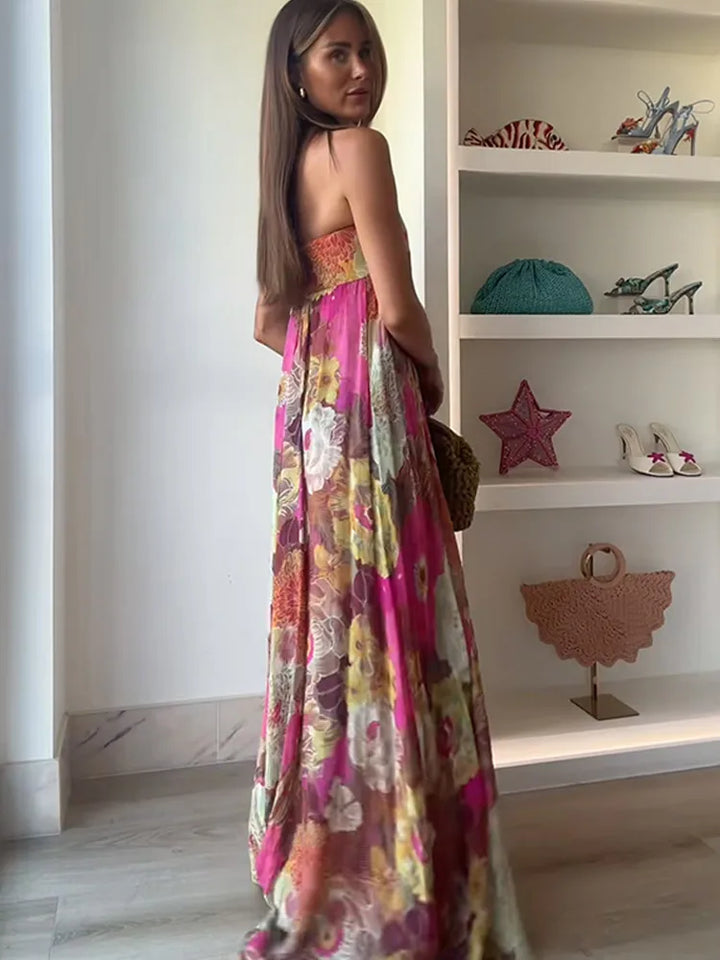 Lylah | Flowy Strapless Maxi Dress