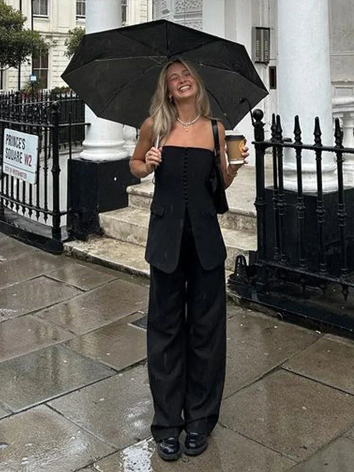 Claudia | Strapless Flap Top