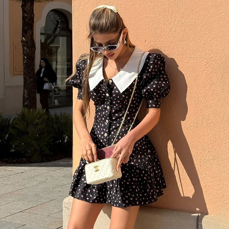 Elodie | Elegant Puff Sleeve Mini Dress