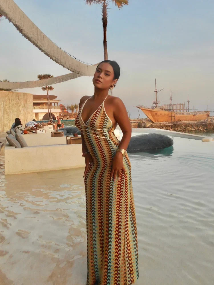 Monalissa | Colourful Spaghetti Strap Dress