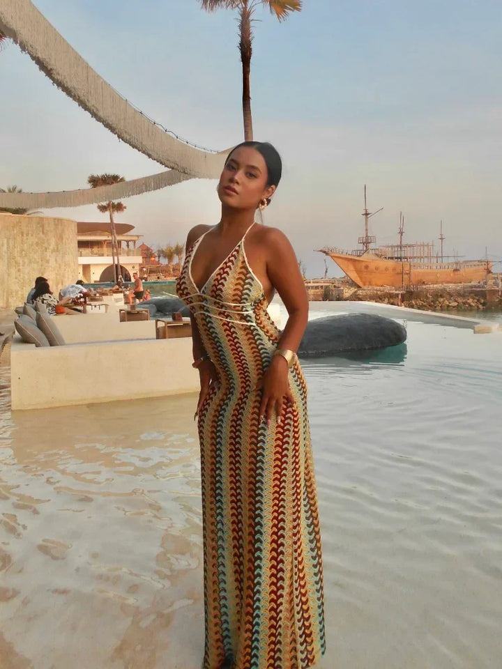 Monalissa | Colourful Spaghetti Strap Dress