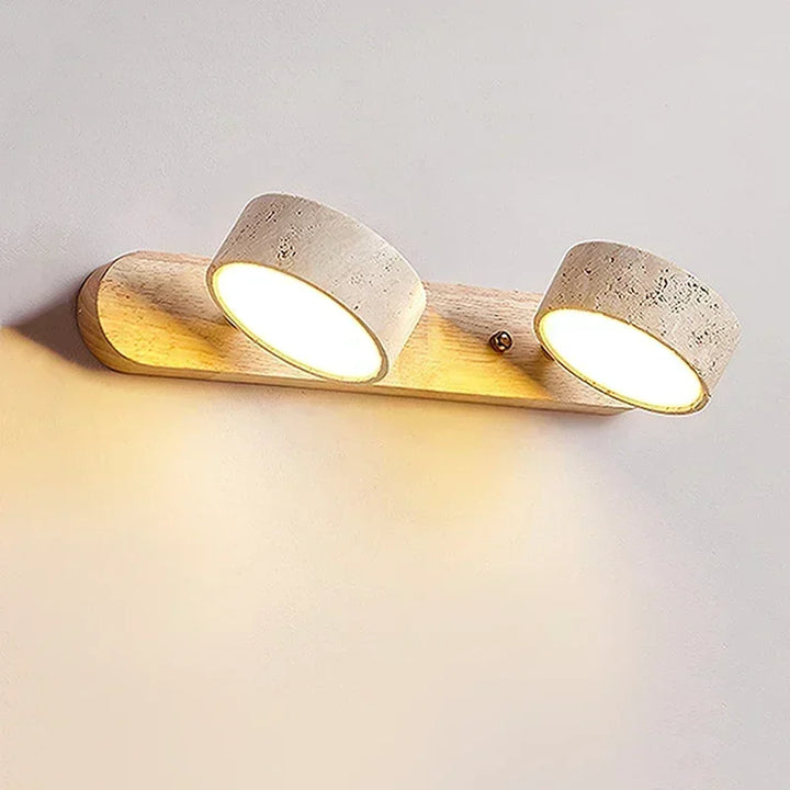 StoneBeam | Warm Rotatable Triple-Head Wall Light