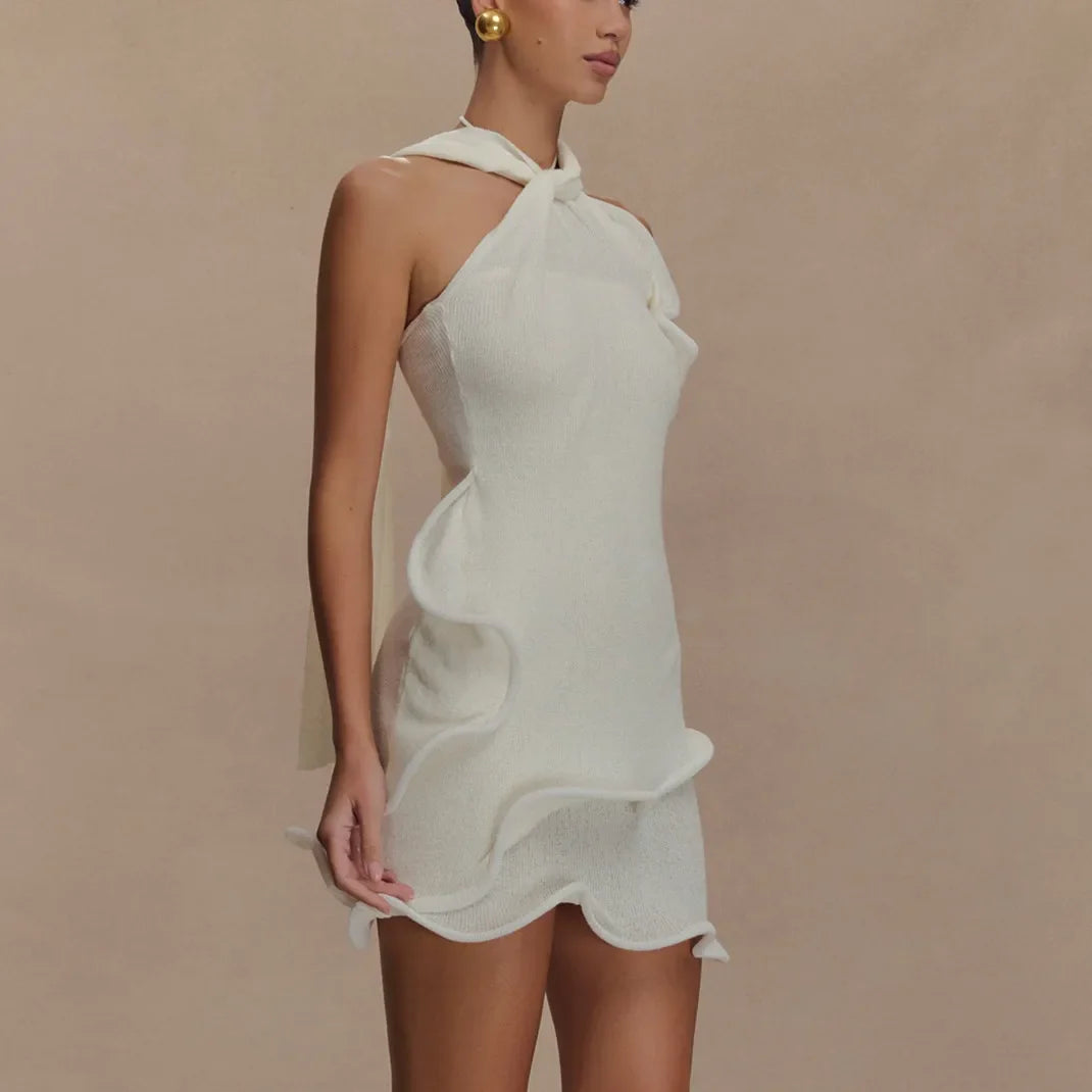Geraldine | Halter Mini Dress