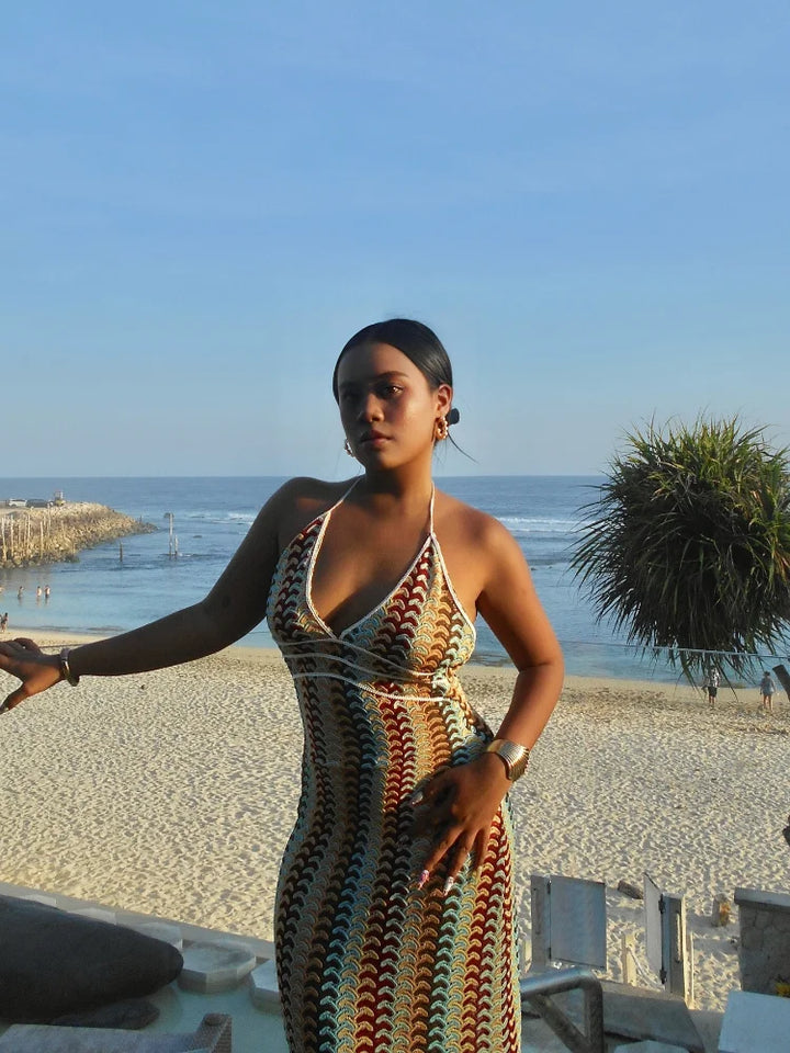 Monalissa | Colourful Spaghetti Strap Dress