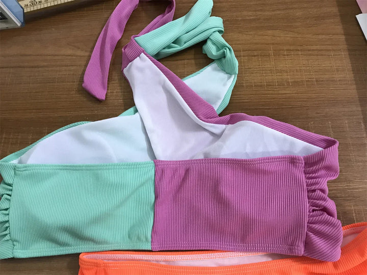 Shelby | Ribbed Cross Bikini Set