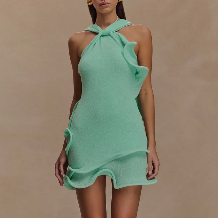 Geraldine | Halter Mini Dress