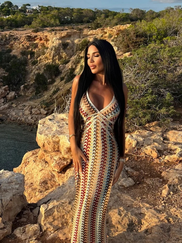 Monalissa | Colourful Spaghetti Strap Dress