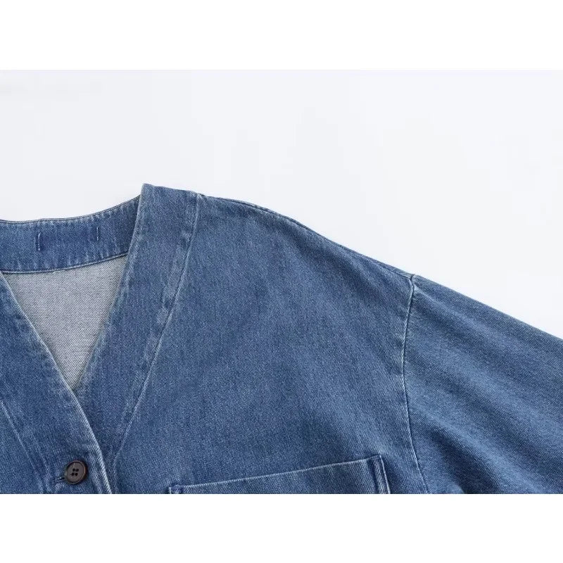 Annabelle | Cotton Denim Top