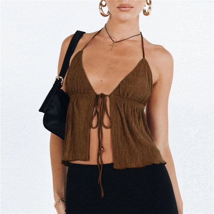 Irish | Open-Front Halter Top