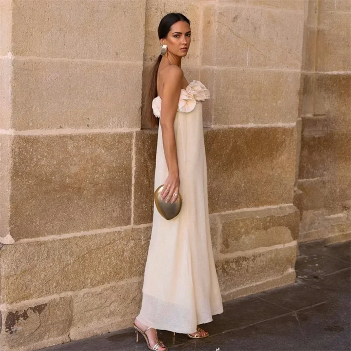 Venice | Elegant Flower Strapless Dress