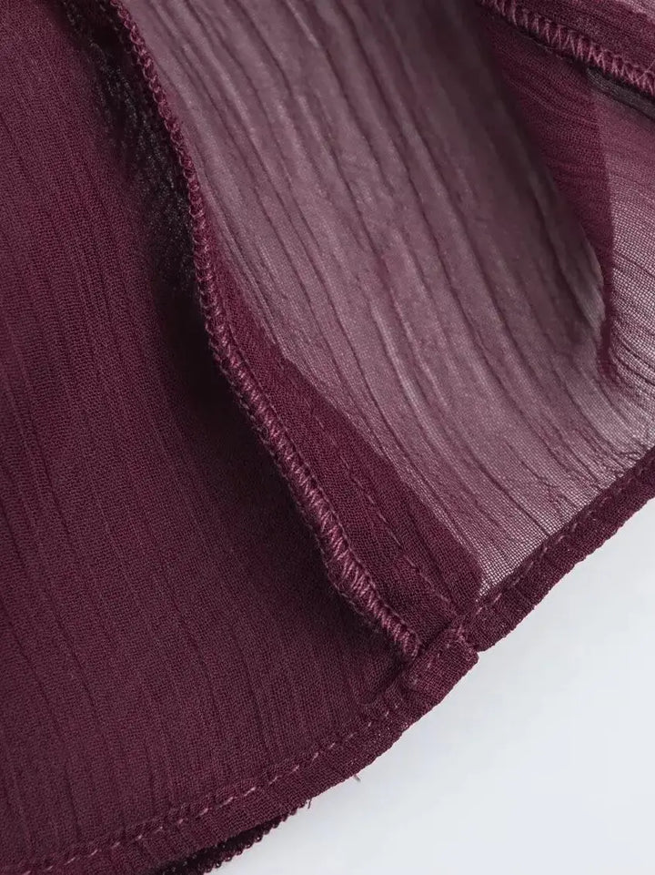 Jacklyn | Elegant V-Neck Tiered Blouse