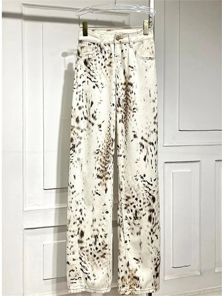Fina | Bold Animal Print Jeans