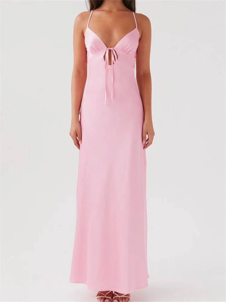 Daphne | Chic Strap Tie-Front Dress
