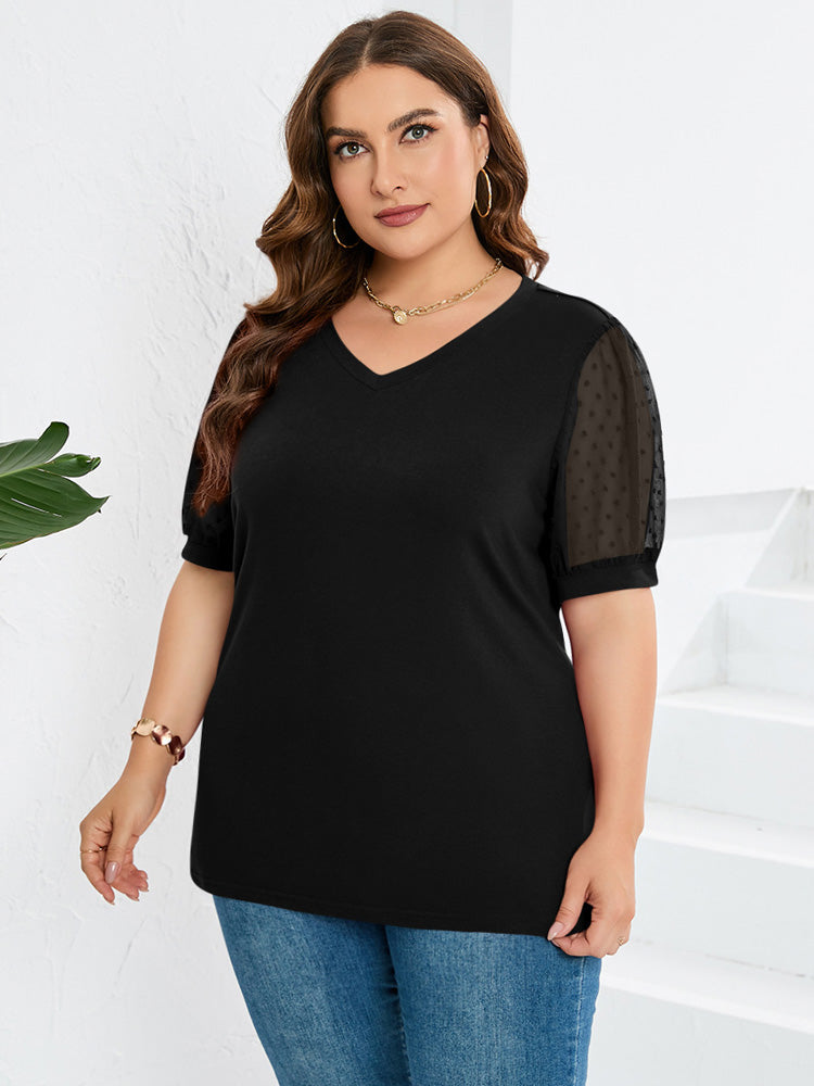 Lori | V-Neck Sheer Top