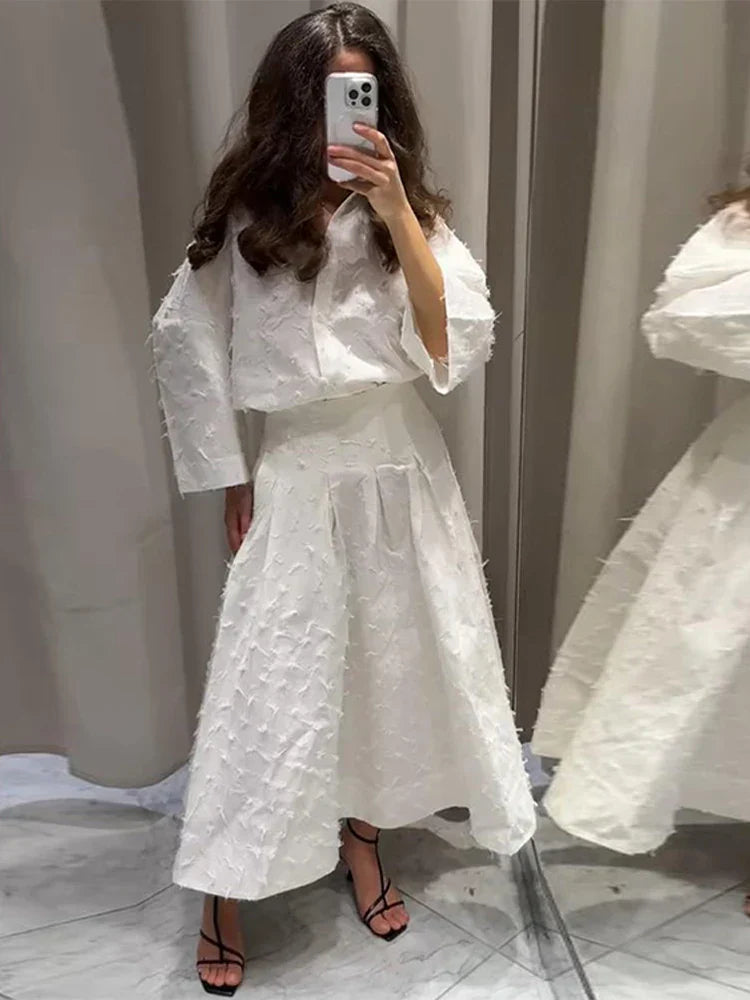 Rina | Pleated Skirt Set