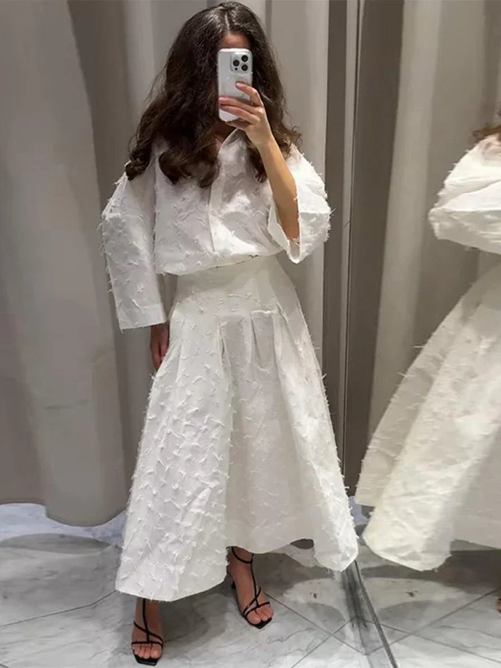 Rina | Pleated Skirt Set