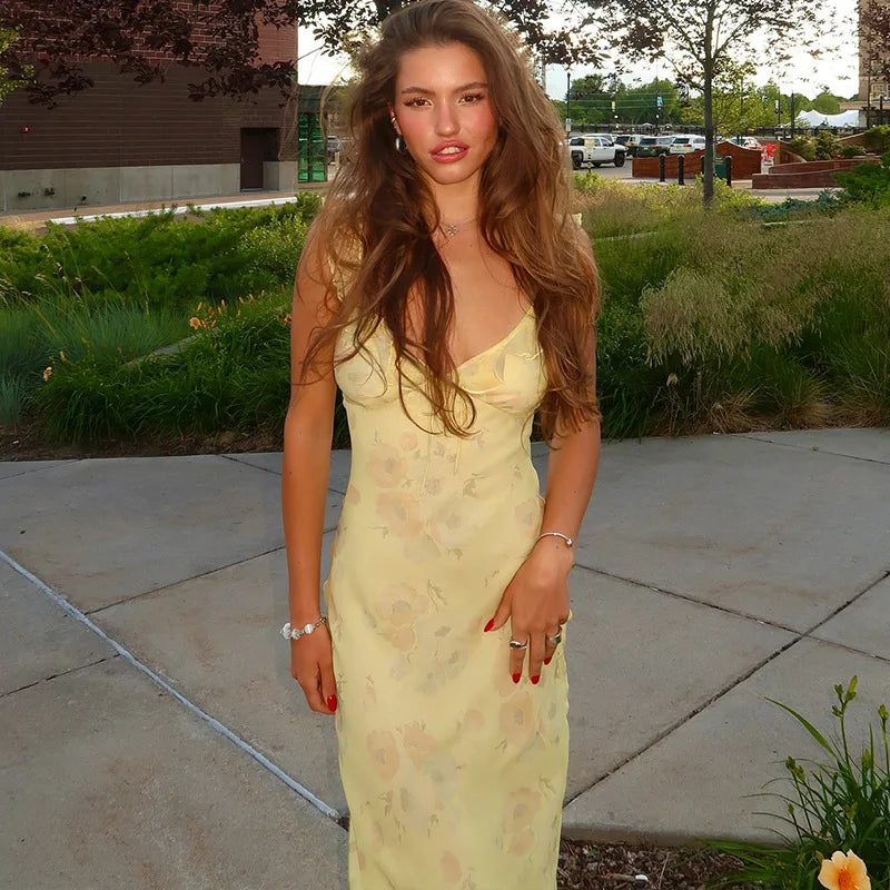 Kristine | Yellow Bloom Dress