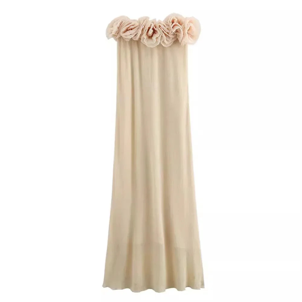 Venice | Elegant Flower Strapless Dress