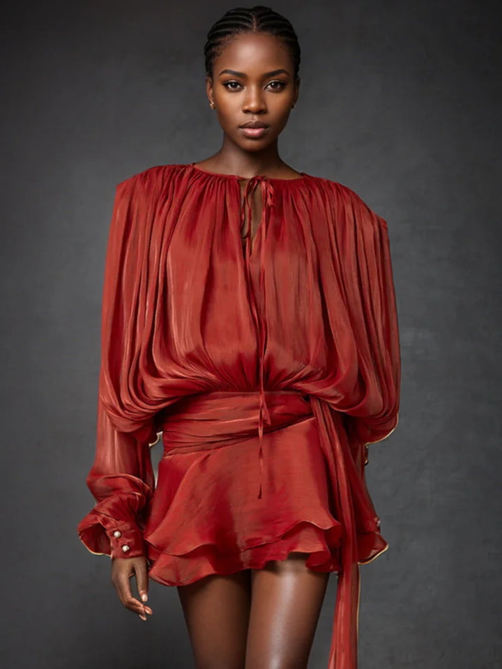 Esther | Stylish Mini Dress with Sleeves