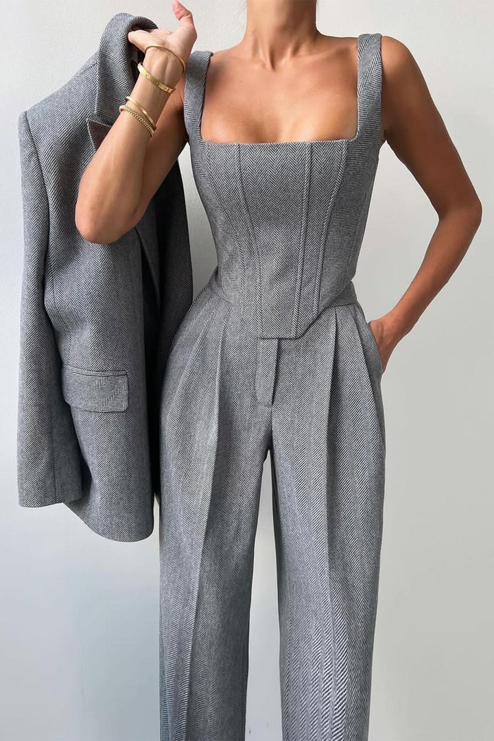 Grace | Three-piece set with double-breasted blazer